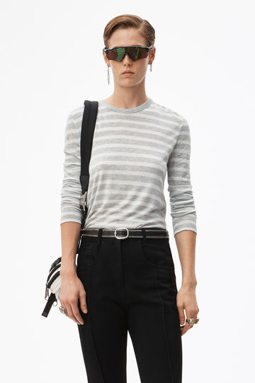rugby stripe cropped top